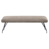 Close-up on Dodson bench seat upholstery and piping detail