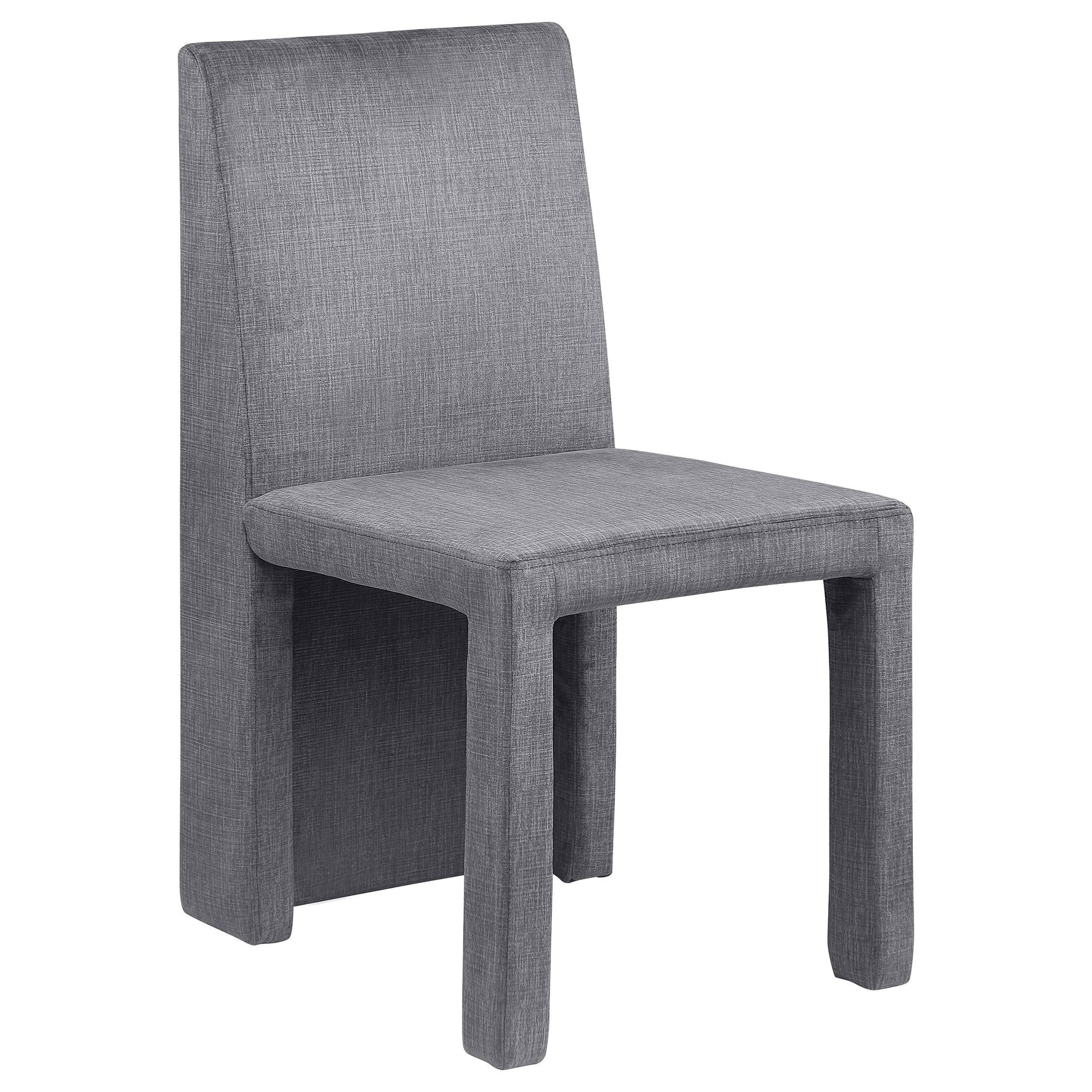 Back view of Tordera velvet upholstered dining chair