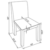 Tordera grey velvet upholstered dining side chair front view