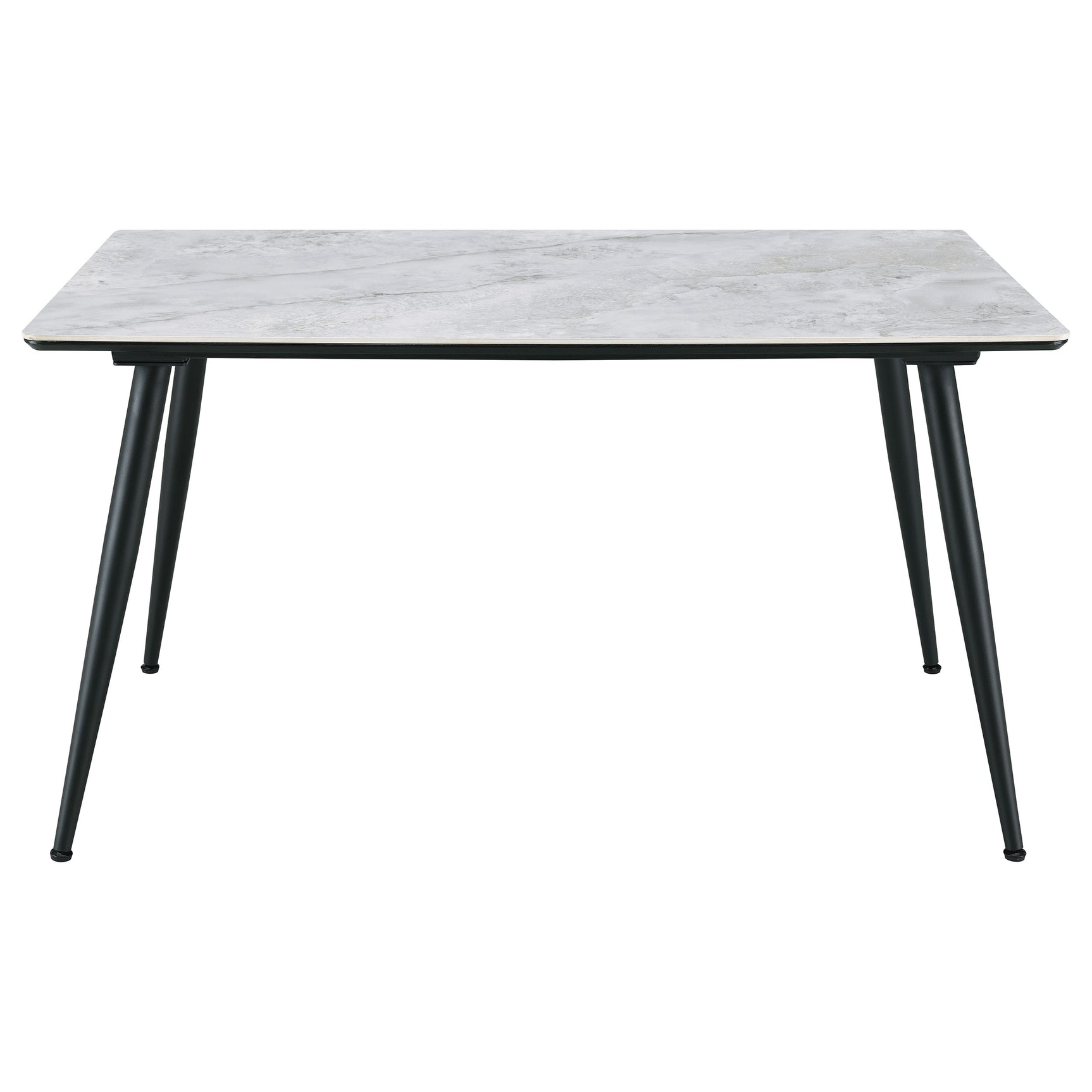 Angled main view of Dennison Grey rectangular table and chairs