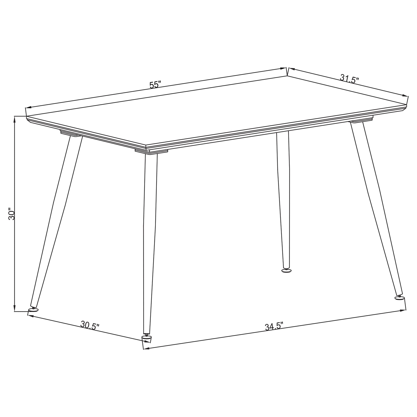 Another main angle of Dennison Grey dining furniture