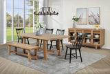 Room view of Middleton Brown Black Extendable Dining Room Set with table and chairs