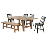 Detail view of Middleton Black and Brown Dining Table set