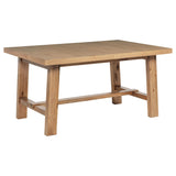 View of square edge profile on Middleton table top