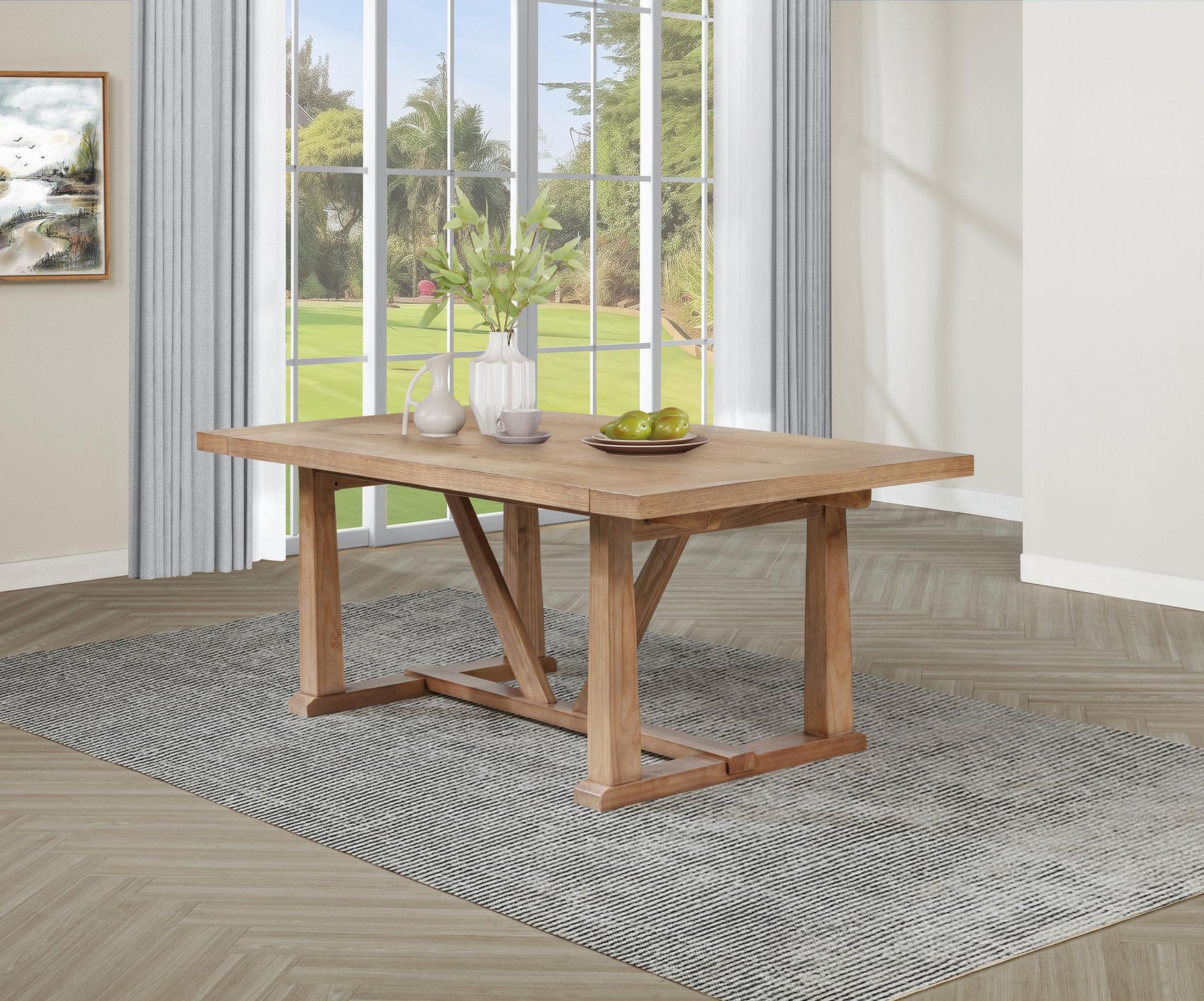 Middleton table leaf extension mechanism close-up
