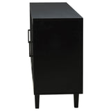 Middleton black 4-door sideboard server front view