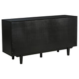 Middleton black 4-door sideboard server front view