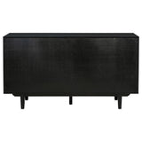 Middleton black 4-door sideboard server front view