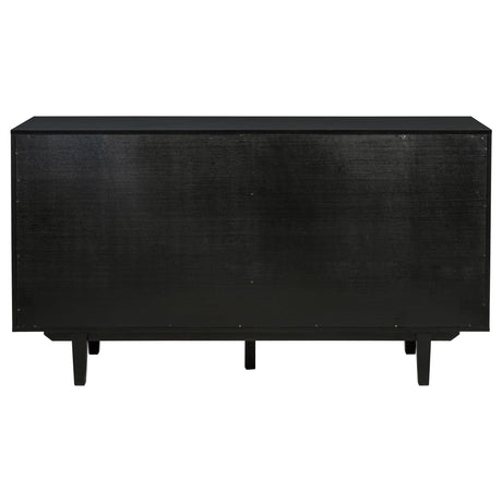 Middleton black 4-door sideboard server front view