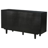 Middleton black 4-door sideboard server front view