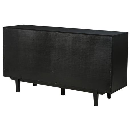 Middleton black 4-door sideboard server front view