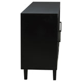 Middleton black 4-door sideboard server front view