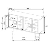 Middleton black 4-door sideboard server front view