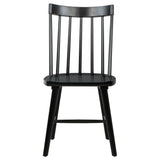 Close-up of Middleton chair spindle back in black finish