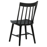 Set of 2 Middleton black solid wood dining chairs side by side