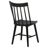 Detail of spindle back design on Middleton chair in black