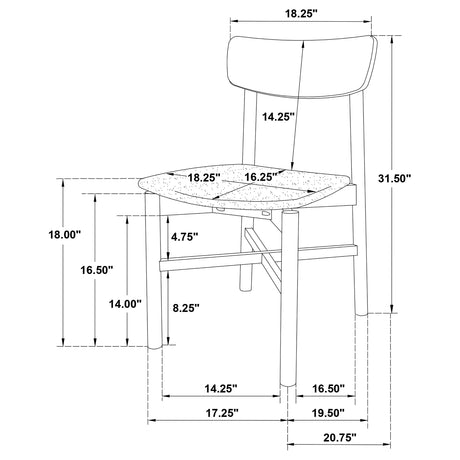 main view of Parkridge Natural 59-inch Wood Dining Room Set dining room furniture