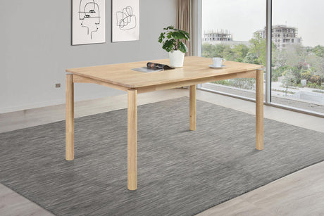 Parkridge dining table white washed close-up side view