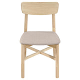 Parkridge dining chair rear view in white washed finish