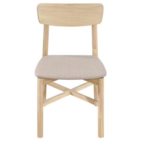Parkridge dining chair rear view in white washed finish