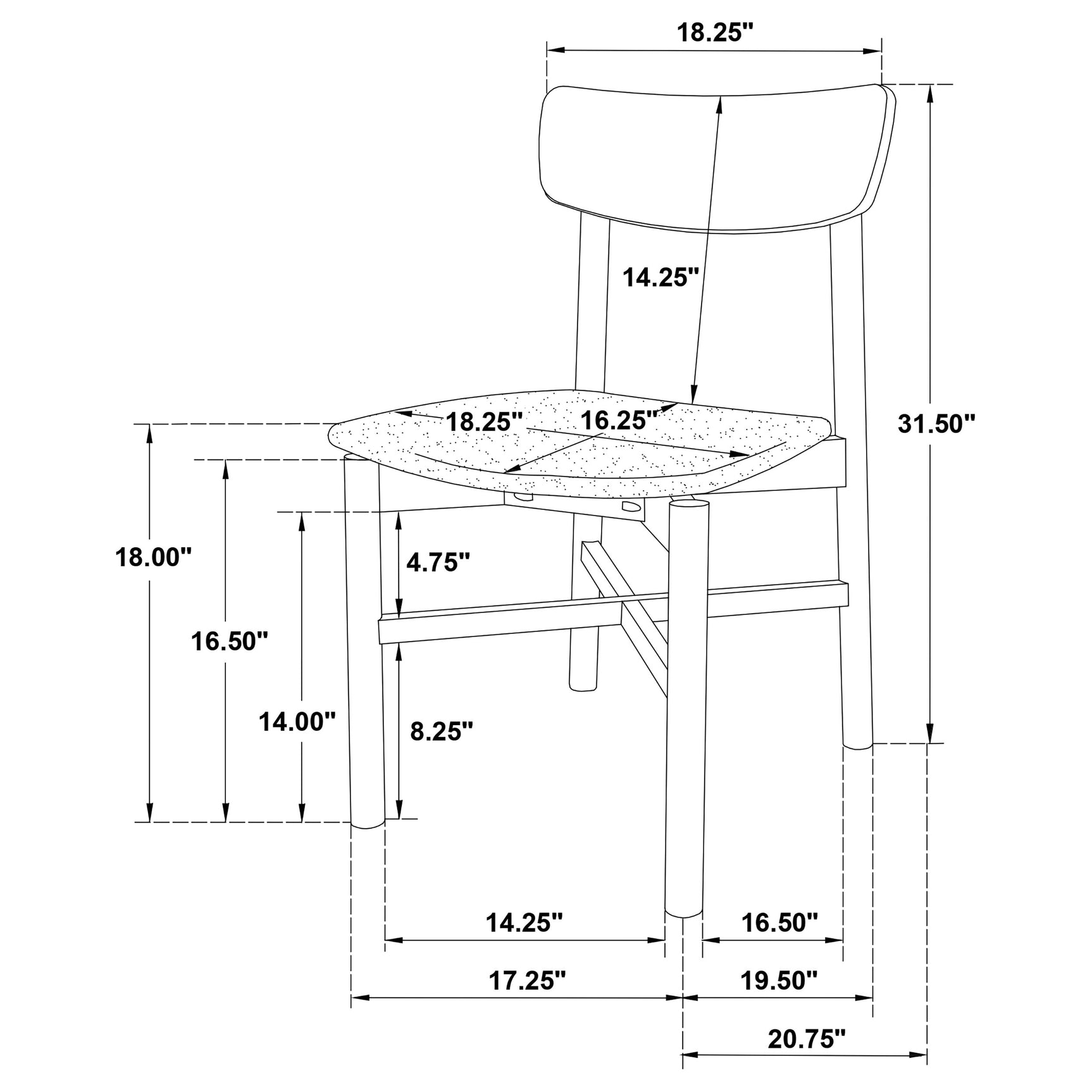 main focus on table and chairs