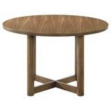 side view of Crestmore Walnut dining room set