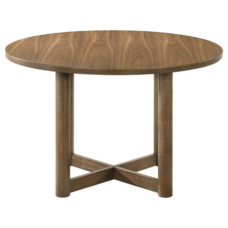 side view of Crestmore Walnut dining room set
