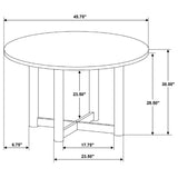 alternate angle of Crestmore Walnut dining set