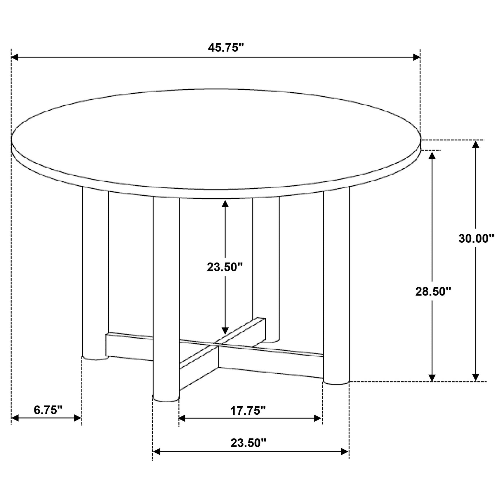 Biltmore walnut dining table in room setting