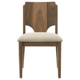 detail close-up of chair frame and table leg