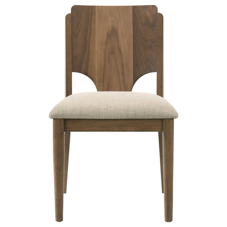 detail close-up of chair frame and table leg