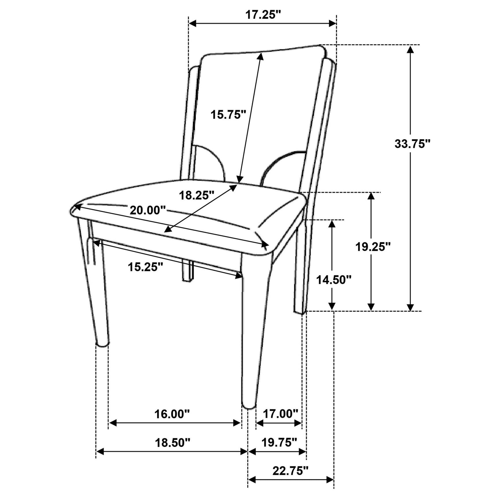 Biltmore dining chair wooden armrest area