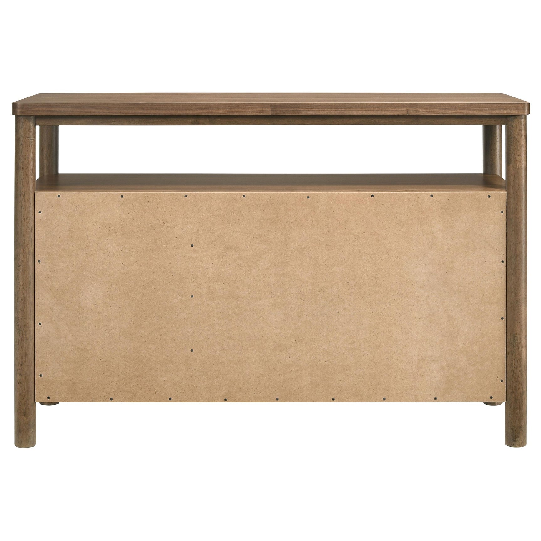 Adjustable shelving inside Biltmore dining cabinet