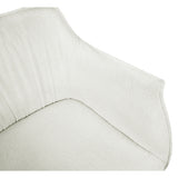 Rachael White Boucle Accent Chair placed in a modern living room setting