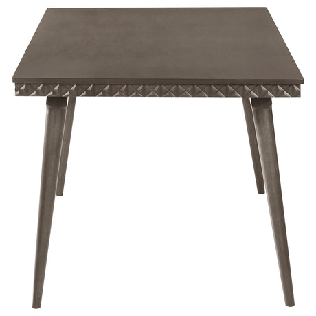 Top view of Onslow Dark Gray rectangular dining table
