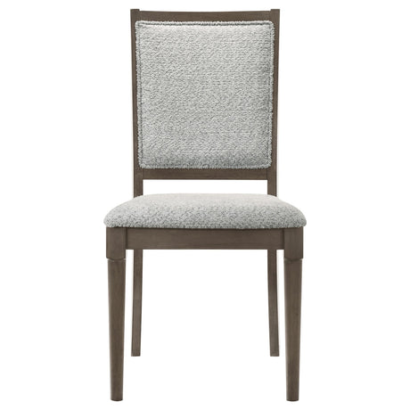 Onslow Upholstered Dining Side Chair dark brown side view