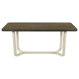 Biloxi table detail showing true square edge