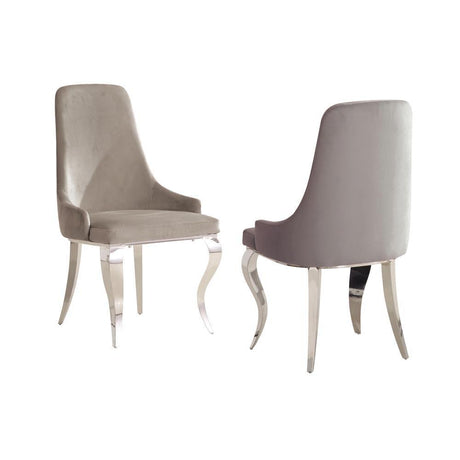 Antoine Upholstered Demi Arm Dining Chairs, Set of 2, front angle