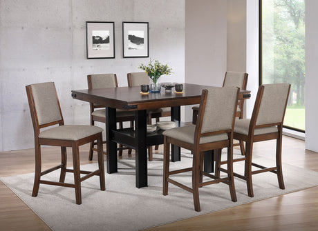 Patterson Mango Oak Counter Height Dining Set side view