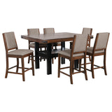 Patterson Mango Oak Counter Height Dining Set detailed wood finish