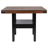 Patterson Mango Oak Counter Height Dining Set chair detail