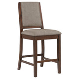 Patterson Mango Oak Counter Height Dining Set chair side profile