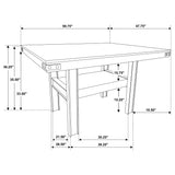 Patterson Mango Oak Counter Height Dining Set table surface texture