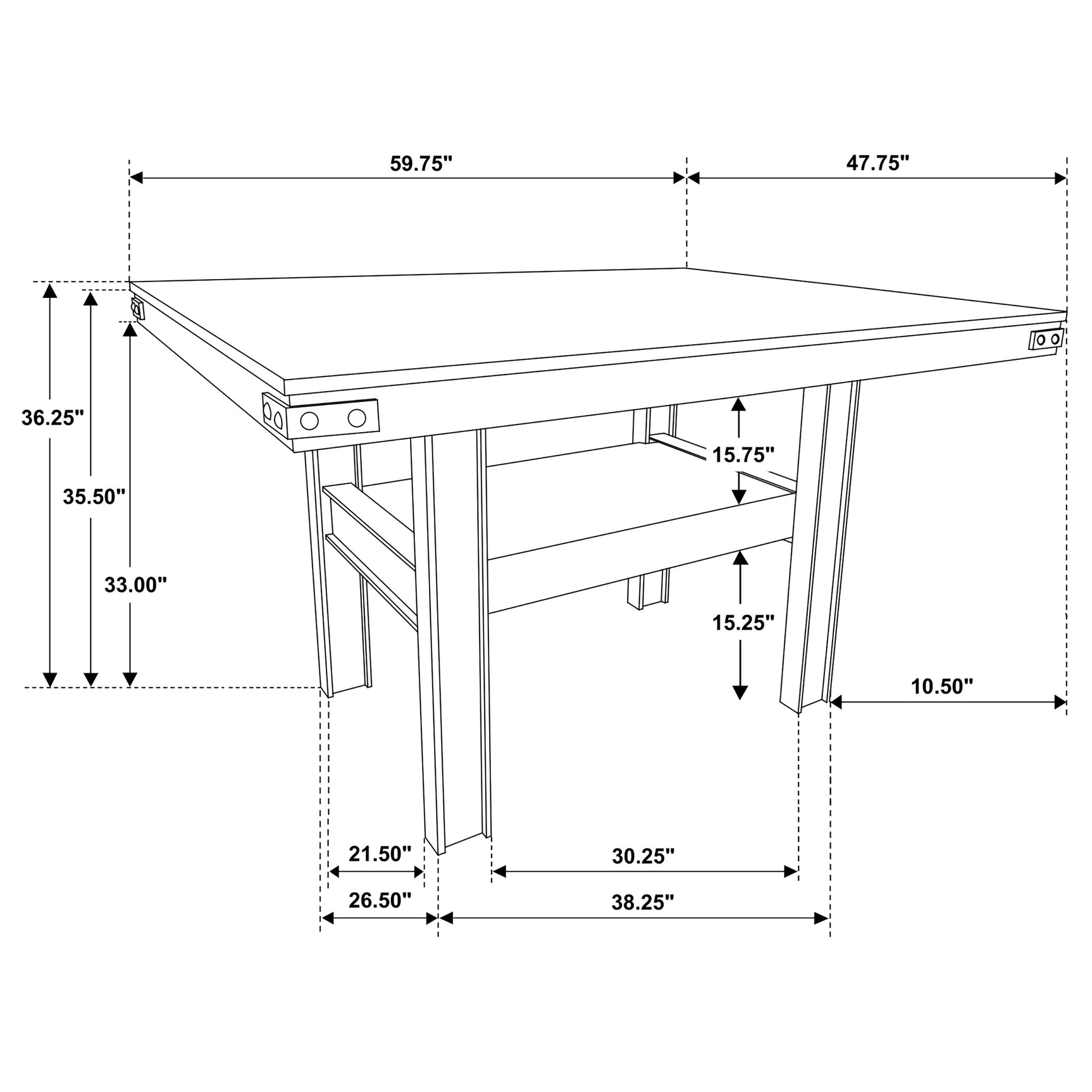 Patterson Mango Oak Counter Height Dining Set table surface texture