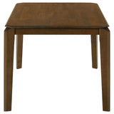 Almonte dining table corner with 45-degree chamfer