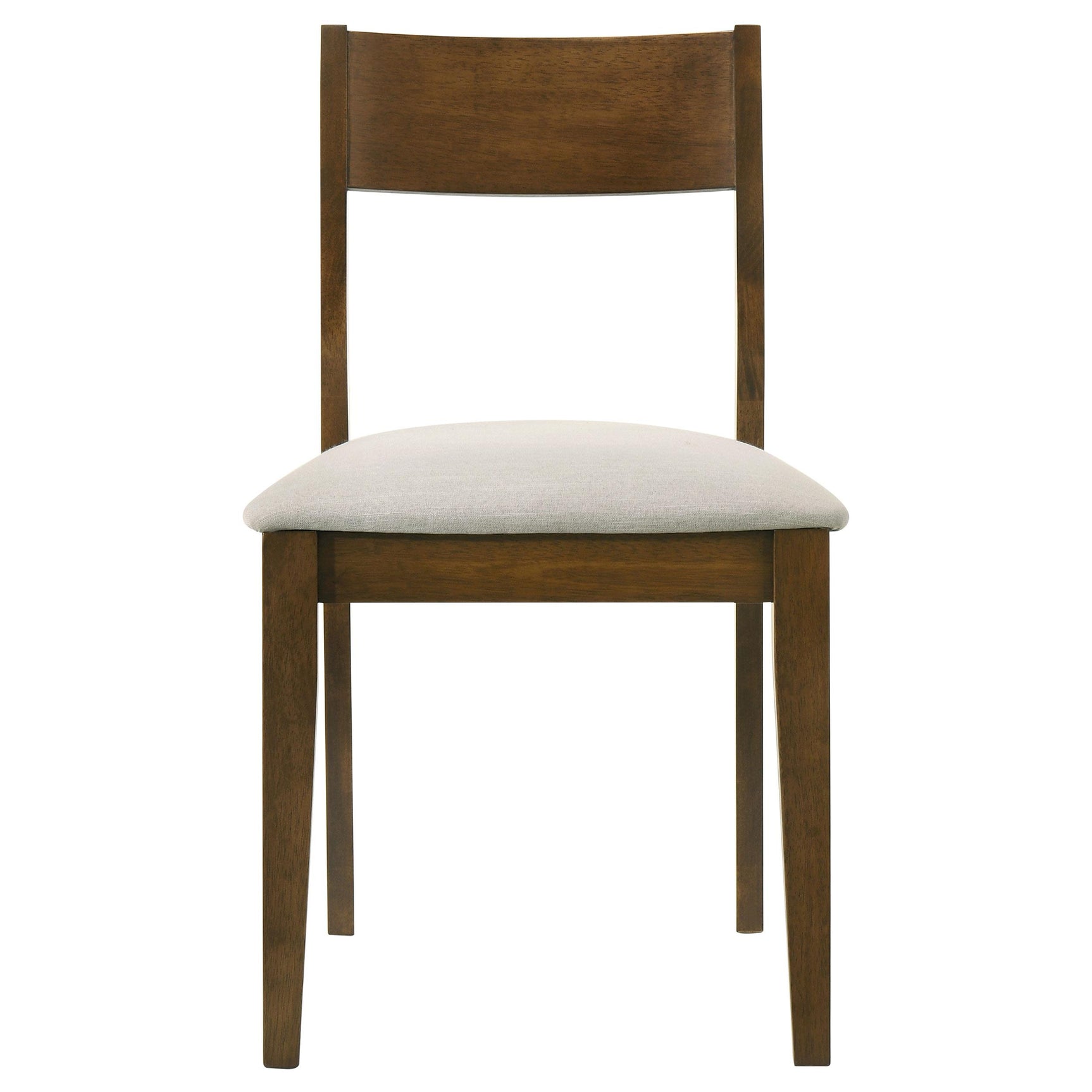 Almonte chair wooden frame detail on dark brown dining chair