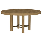Side view of Arini 60-inch round dining table