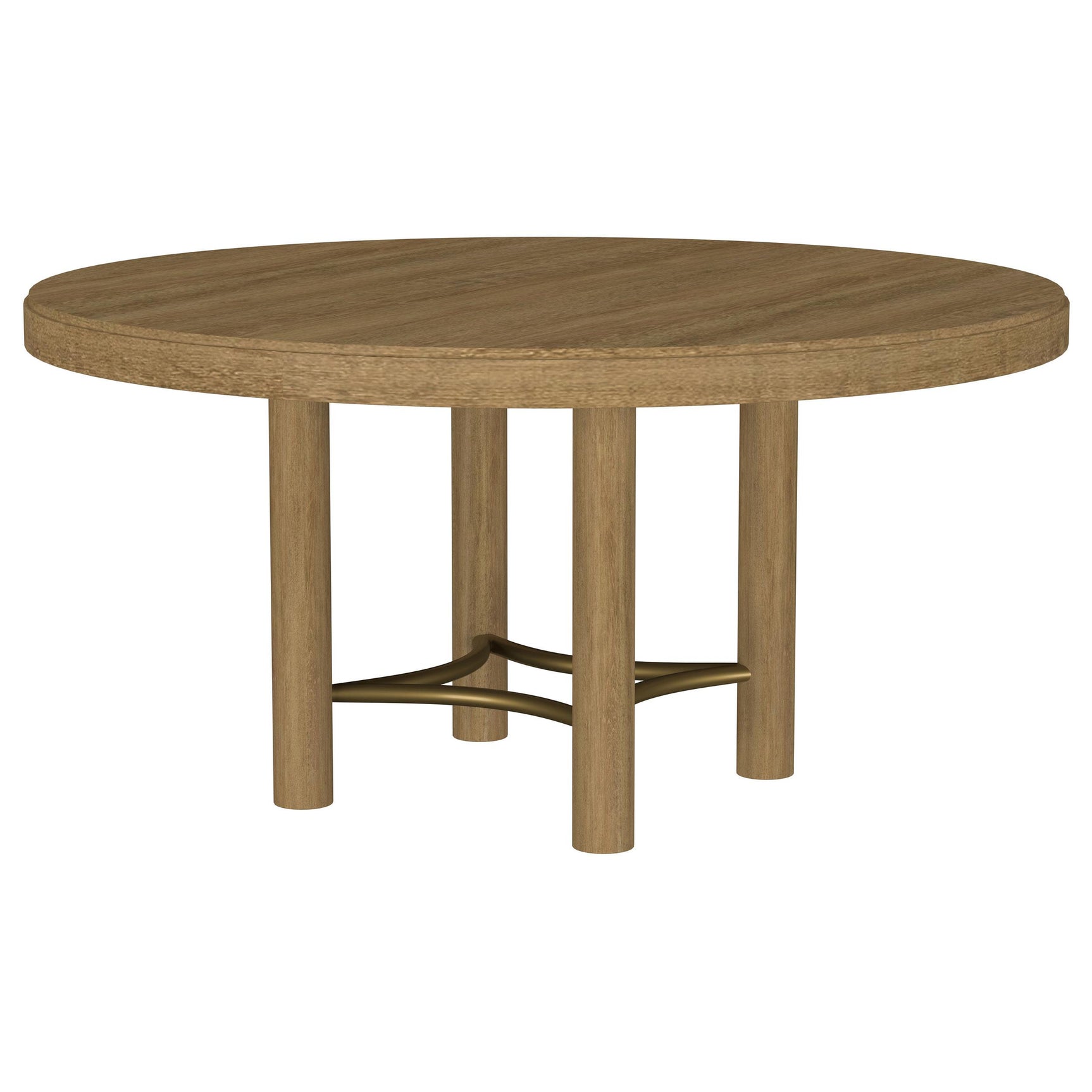 Side view of Arini 60-inch round dining table