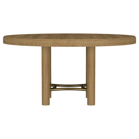 Close-up of white ash veneer sand wash tabletop