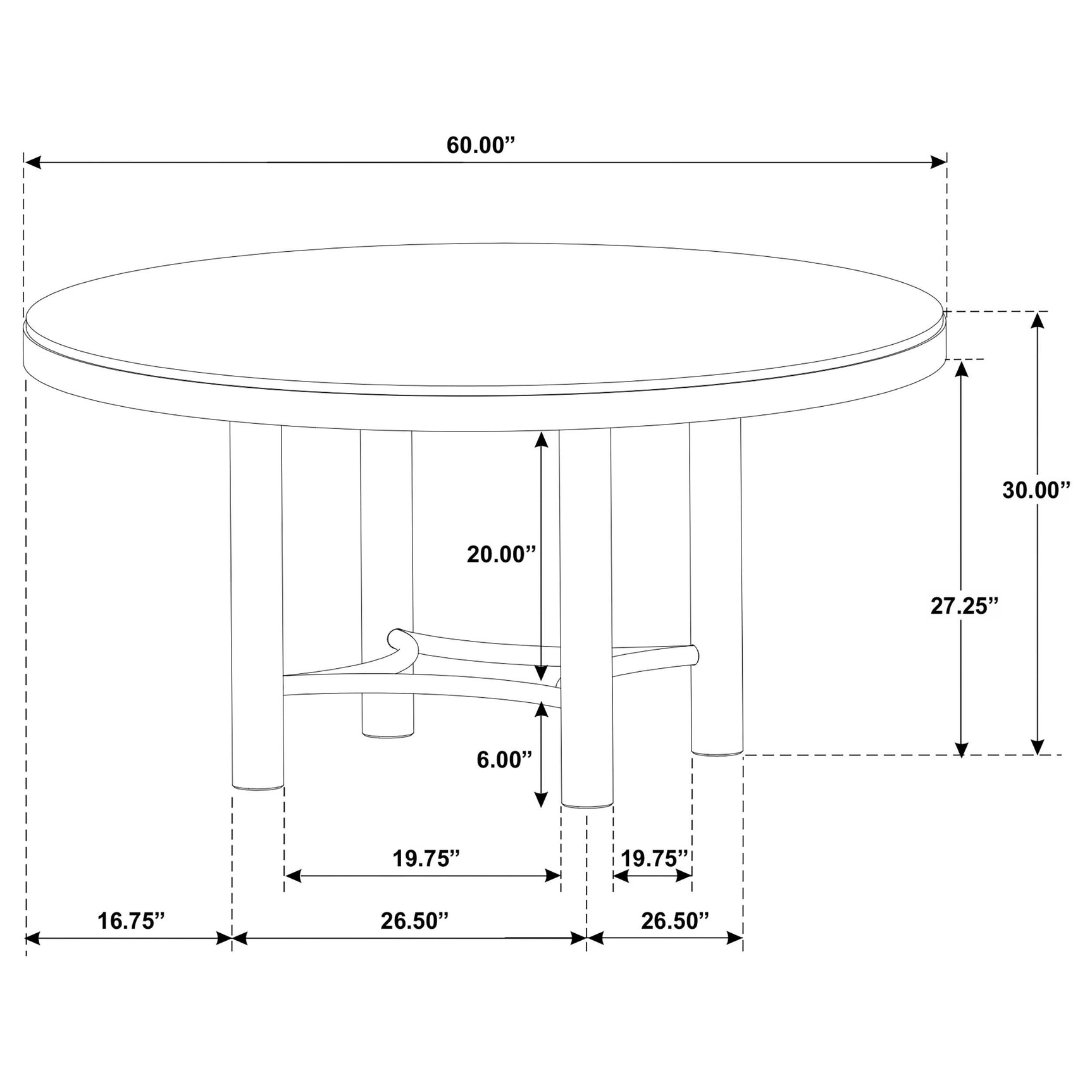 Arini table edges showing true square profile
